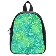 Retro Flower Pattern Design Batik School Bag (small)