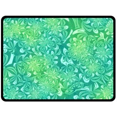 Retro Flower Pattern Design Batik Fleece Blanket (large) by Posterlux