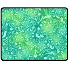 Retro Flower Pattern Design Batik Fleece Blanket (medium)