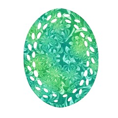 Retro Flower Pattern Design Batik Ornament (oval Filigree)