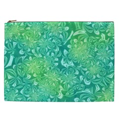 Retro Flower Pattern Design Batik Cosmetic Bag (xxl) by Posterlux