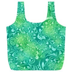 Retro Flower Pattern Design Batik Full Print Recycle Bag (xl)