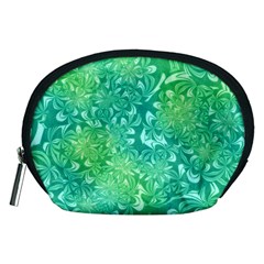 Retro Flower Pattern Design Batik Accessory Pouch (medium) by Posterlux