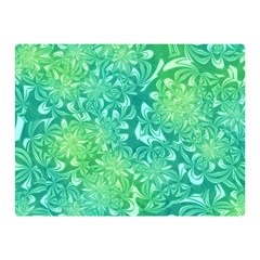 Retro Flower Pattern Design Batik Two Sides Premium Plush Fleece Blanket (mini)