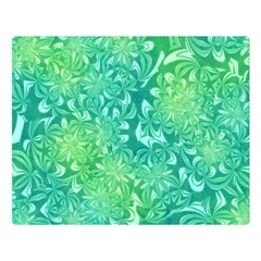 Retro Flower Pattern Design Batik Two Sides Premium Plush Fleece Blanket (large)