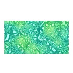 Retro Flower Pattern Design Batik Satin Wrap 35  X 70 