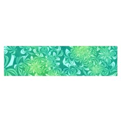 Retro Flower Pattern Design Batik Oblong Satin Scarf (16  X 60 )