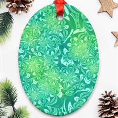 Retro Flower Pattern Design Batik Ornament (oval)