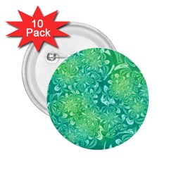 Retro Flower Pattern Design Batik 2 25  Buttons (10 Pack) 