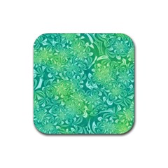 Retro Flower Pattern Design Batik Rubber Coaster (square)