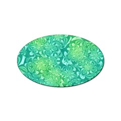 Retro Flower Pattern Design Batik Sticker Oval (100 Pack)