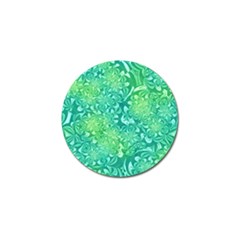 Retro Flower Pattern Design Batik Golf Ball Marker by Posterlux