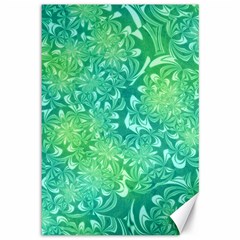 Retro Flower Pattern Design Batik Canvas 12  X 18 