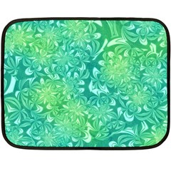 Retro Flower Pattern Design Batik Fleece Blanket (mini) by Posterlux