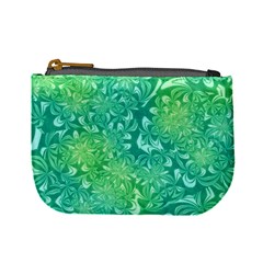 Retro Flower Pattern Design Batik Mini Coin Purse by Posterlux