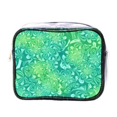 Retro Flower Pattern Design Batik Mini Toiletries Bag (one Side) by Posterlux