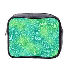 Retro Flower Pattern Design Batik Mini Toiletries Bag (two Sides) by Posterlux