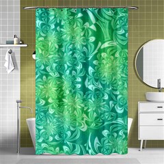 Retro Flower Pattern Design Batik Shower Curtain 48  X 72  (small) 