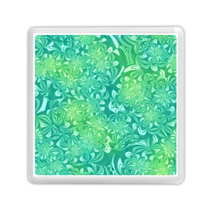 Retro Flower Pattern Design Batik Memory Card Reader (Square)