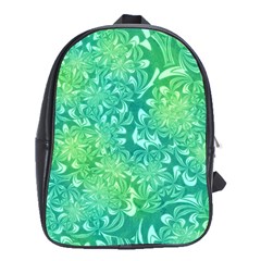 Retro Flower Pattern Design Batik School Bag (xl)