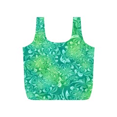 Retro Flower Pattern Design Batik Full Print Recycle Bag (s)