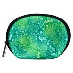 Retro Flower Pattern Design Batik Accessory Pouch (Medium) Front