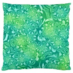 Retro Flower Pattern Design Batik Standard Premium Plush Fleece Cushion Case (one Side)