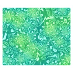 Retro Flower Pattern Design Batik Two Sides Premium Plush Fleece Blanket (kids Size)