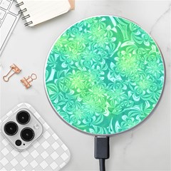 Retro Flower Pattern Design Batik Wireless Fast Charger(white)