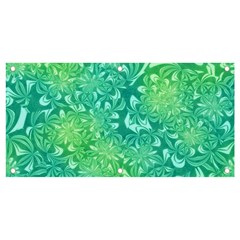 Retro Flower Pattern Design Batik Banner And Sign 4  X 2  by Posterlux