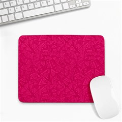 Pink Abstract Crimson Triangle Small Mousepad by Posterlux