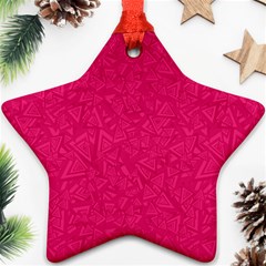 Pink Abstract Crimson Triangle Ornament (star)