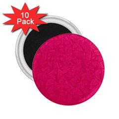 Pink Abstract Crimson Triangle 2 25  Magnets (10 Pack) 