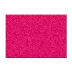 Pink Abstract Crimson Triangle Sticker A4 (10 Pack) by Posterlux