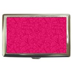 Pink Abstract Crimson Triangle Cigarette Money Case Front