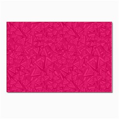 Pink Abstract Crimson Triangle Postcard 4 x 6  (pkg Of 10) by Posterlux