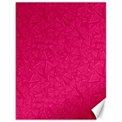 Pink Abstract Crimson Triangle Canvas 12  X 16 