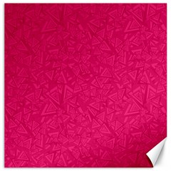 Pink Abstract Crimson Triangle Canvas 16  X 16 