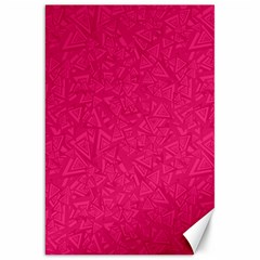 Pink Abstract Crimson Triangle Canvas 20  X 30 