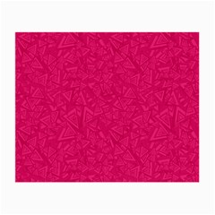 Pink Abstract Crimson Triangle Small Glasses Cloth (2 Sides)