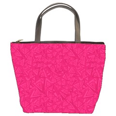 Pink Abstract Crimson Triangle Bucket Bag