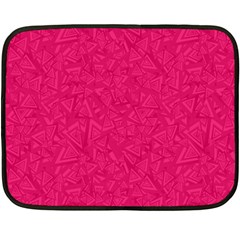 Pink Abstract Crimson Triangle Two Sides Fleece Blanket (mini)