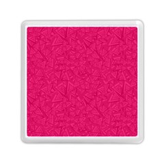 Pink Abstract Crimson Triangle Memory Card Reader (square)