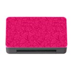 Pink Abstract Crimson Triangle Memory Card Reader with CF Front