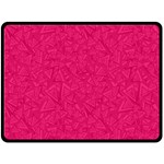 Pink Abstract Crimson Triangle Two Sides Fleece Blanket (Large) 80 x60  Blanket Front