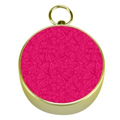 Pink Abstract Crimson Triangle Gold Compasses