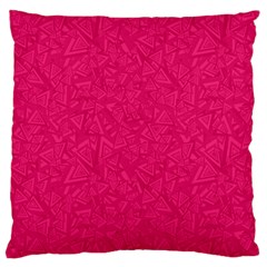 Pink Abstract Crimson Triangle Standard Premium Plush Fleece Cushion Case (one Side)