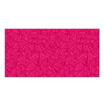 Pink Abstract Crimson Triangle Satin Shawl 45  x 80  Front