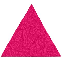 Pink Abstract Crimson Triangle Wooden Puzzle Triangle