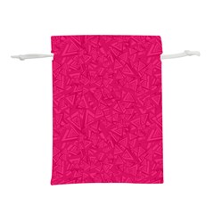 Pink Abstract Crimson Triangle Lightweight Drawstring Pouch (s) by Posterlux